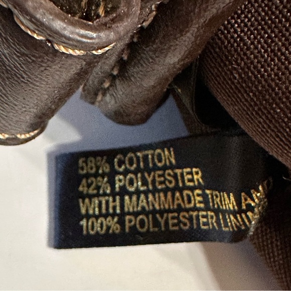 ETIENNE AIGNER Signature Logo Tan With Dark Brown Trim Shoulder Strap Bag - Picture 8 of 16